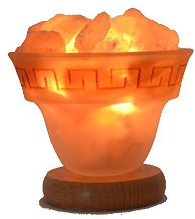 Salzsteine beleuchtet | Schöne moderne Salz Lampe | Salzstein Licht - Feuer des Olymp Gr. M