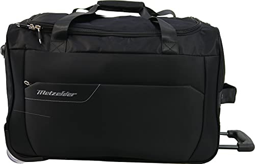 METZELDER Sac DE Voyage Trolley à roulettes Runner Valise Souple Tendance Garantie 1 an S (Petite Taille (Cabine)_55x30x32cm_47L_2,1kg, Noir (Black))