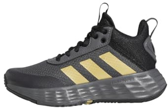adidas Mixte Enfant Ownthegame 2.0 Shoes, Grey Five/Matte Gold/Core Black, 38 2/3 EU
