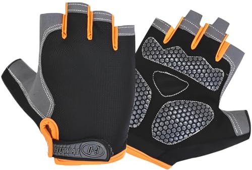 Fahrrad-handschuh, Kinder Jungen Mädchen Radfahren Klettern Halbfinger-Handschuhe Gel gepolstert BMX Fahrrad fingerlos, für Klettergerüst Fahrrad Skater Roller Outdoor Sport