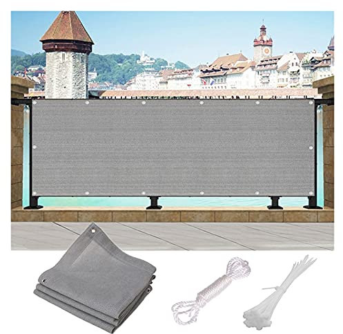 Frangivista Balcone per Protezione, Recinzione Resistente alle intemperie con Protezione UV per Giardino, Esterno, Patio, Muro del Cortile, Cortile, Inclusa Corda e Tirante