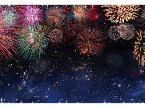 Xiaoterna 2,2x1,5 m bakgrund för nyår färgglada fyrverkerier glitter prickar himmel bakgrund nattfotografi glittrande fyrverkerier festdekoration familj