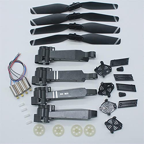 Jodriva Hélices, palas, hélices fijas, engranajes, motores, brazos plegables, for dron RC SG901, pieza de repuesto for cuadricóptero Brazo de repuesto para cuadricóptero FPV