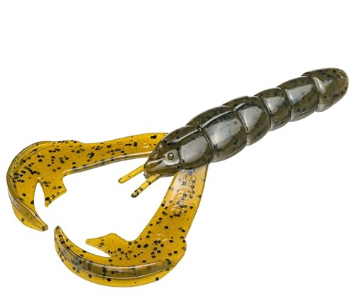 Strike King Rage Craw 4-Inch Fishing Lure, Soft Plastic Grub, Unique Design, Realistic Pincers, Slender Body, 4-Inches, 7-Pack
