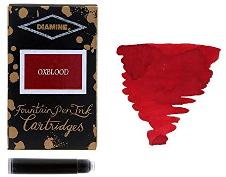 Diamine Cartuchos de tinta para pluma estilográfica Oxblood