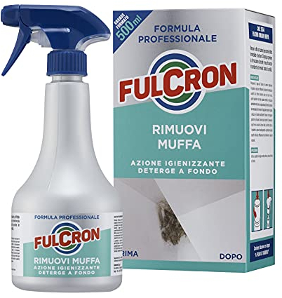 Fulcron Casa Rimuovi muffa 500 ml, Antimuffa con azione detergente, Disgrega la formazione di muffe, Azione detergente e restaurante, Effetto immediato e duraturo