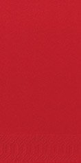 1000 Duni Tissue-Servietten 33 x 33 cm Rot 3-lagig, 1/8-Falz
