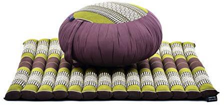 Leewadee Set Meditazione Zafu & Zabuton 70 x 70 cm - Kapok Cuscino Yoga Zen Zazen Lotus