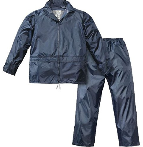 TUTA DA LAVORO COMPLETO IMPERMEABILE NIAGARA BLU GIACCA PANTALONE PROTEZIONE (XXL)