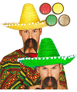 FIESTAS GUIRCA Sombrero Mejicano 45cm Verde - Sombreros, Gorros, Cascos y Diademas