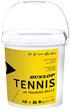 Dunlop Tennisball Training Gelb 60 Stück Eimer - für Coaching und Trainingseinheiten