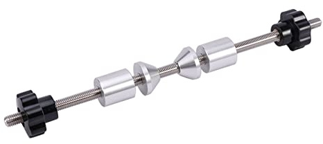 Bicycle Wheel Truing Stand Thru Axle-Adapter, 250 mm Alloy Bike Hub Repair Tool Truing Stand Platform Pass-Through Pin Adapter, Work with 12/15/20 mm Pivot Front Wheels