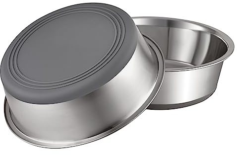 PEGYY11 Nonslip Stainless Steel Dog Cat Bowls, 2 US Cup, 2 Count