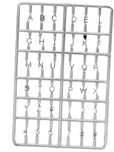 Housoutil Letras de casa de muñecas, letras en miniatura para puerta de casa de muñecas, letra pequeña de buzón, mini número de puerta de plástico