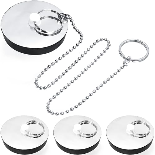 4 Pièces Bouchon de Vidange Ø 42-45mm, Bouchon D'évier pour Vidange Bouchon Baignoire Universel Bouchon Lavabo Salle de Bain Bonde de Lavabo pour Baignoire Cuisine Salle de Baine
