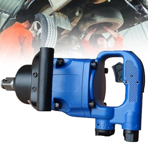 NVYAZJ Llave De Impacto Neumática, Estructura De Doble Martillo 1/2 (PT) Alto Torque, Cabeza Cuadrada De 1 Pulgada Y 25,4 Mm, Presión De Aire De Trabajo 0,6-0,8 MPA, Rango De Torque 2200-2400 N.m