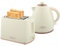 HOMCOM Kettle and Toaster Set, 1.7L 3000W Fast Boil Jug Kettle with Auto Shut Off, 2 Slice Toaster with 7 Level Browning Controls & Crumb Tray, UK Otter Thermostat, Beige