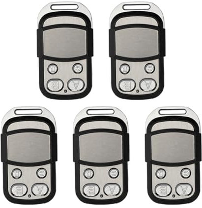Eighosee Télécommande pour Portes de Garage 433 MHz, Ouvre-Portail Électrique Compatible avec les Télécommandes 433 MHz de la Série MOOVO MT4 pour Portes Électriques (Lot de 5)