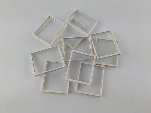 Lego® Fenster 1x6x6 mit klarer Scheibe + Rahmen – 10 Stück – Original Bauelemente für Häuser & MOCs