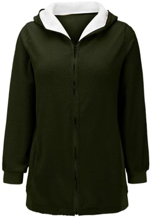 Chaqueta de forro polar para mujer con capucha, sudadera para mujer, tallas grandes, chaqueta de felpa, elegante, chaqueta de invierno, chaqueta de peluche cálida, cremallera con capucha, chaqueta