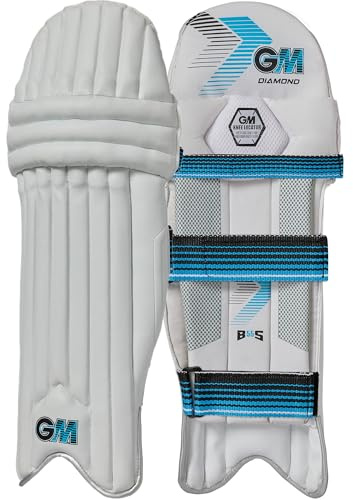 GM Ben Stokes Diamond - Cuscinetti per battuta da cricket, schiuma ad alta densità e bastone rovesciato, per destrorsi, 34,9 cm dalla parte superiore del collo del piede al centro del ginocchio, circa