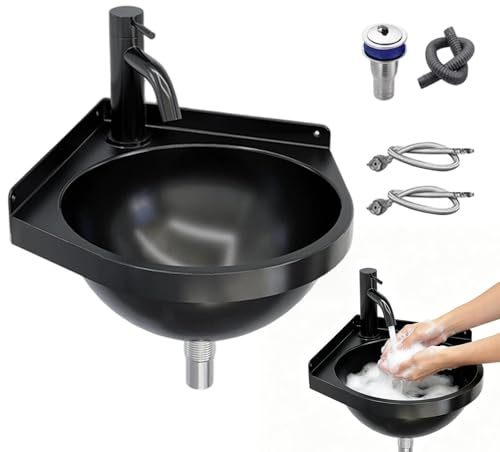 Lavabo Pequeño para Baño Esquina triangular semicircular grifo lavamanos