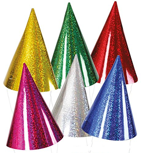 KarnevalsTeufel.de Partyhut bunt gemischt Partyaccessoire Silvesterhüte Partyhütchen Spitzhut