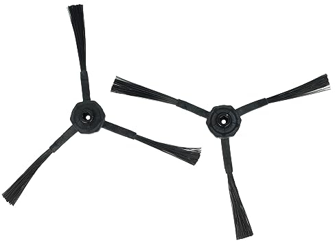 vhbw 2X Cepillo Lateral Compatible con Ariete Briciola 2712, 2711, 2717 Robot Aspirador - Set cepillos, Negro