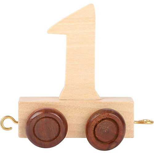 Small Foot 10553 Trenino con Il Numero 1 in Legno Naturale