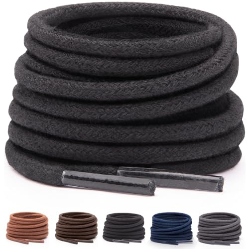 Miscly Lacci per Scarpe Eleganti - Disponibili in Diverse Lunghezze e Colori (Nero, 76 cm)