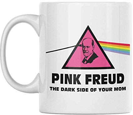 Vulfire Tazza in Ceramica Pink Freud The Dark Side of Your Mom, Tazza Colazione Filosofia, Regalo Laurea Amica, Tazze Divertenti Sigmund Freud, Tazza Colazione Tisana, Latte Caffe (Bianco, Ceramica)