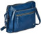 Wise Owl Accessories Kleine Umhängetaschen & Geldbörsen aus weichem gekrispeltem Echtleder - Triple Zip Premium Sling Frequenzweiche Umhängetasche für Damen (Sapphire Blue Nappa)