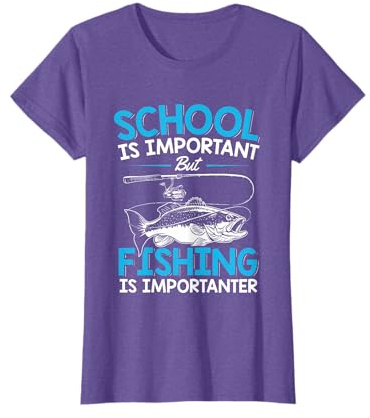 Fishing Shirt Youth Boys Fish Lover Teen Boys Fishing T-Shirt