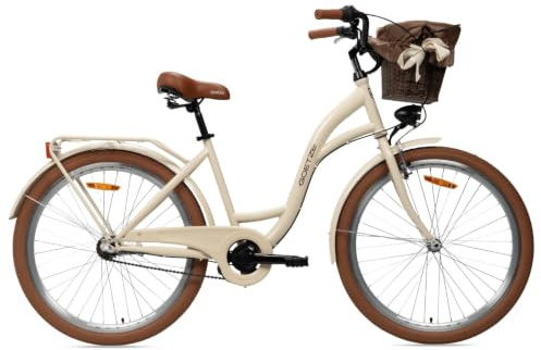 Goetze Style Damen Citybike 26/28 Zoll, Retro Fahrrad mit 3-Gang