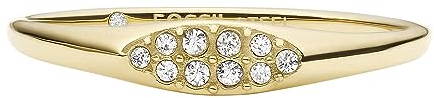 Fossil Damen Ring, All Stacked Up Gold-Tone Edelstahl Stapel Ring