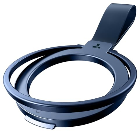TORRAS Handy Ring für MagSafe 12N Magnetkraft für Fingerhalterung 360°Drehbar als Ständer Ringhalter Handy Halterung magnetisch für iPhone Samsung usw.- Titan Blau