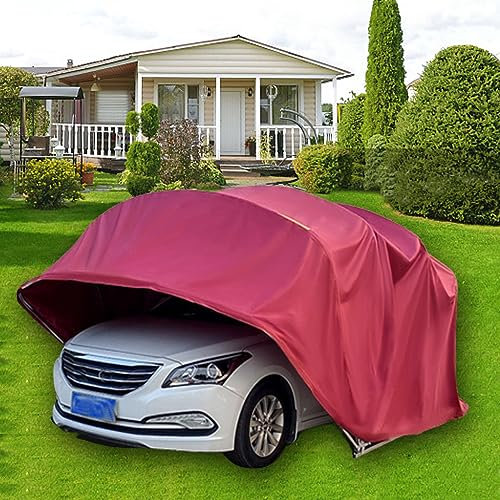 Tenda per auto semi-automatica, resistente, telescopica, pieghevole, protezione solare e copertura per auto antipioggia, semplice garage esterno per casa