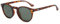 Long Keeper Retro Round Polarised Sunglasses Mens Womens Small Circle Sunglasses Classic Vintage Shades Unisex UV400 Protection Round Sun Glasses (Leopard Frame Green Lens)