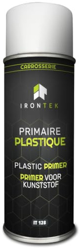 IRONTEK plastprimer - stark vidhäftningsförmåga, tillämplig på alla typer av plast - hög täckförmåga - 400 ml | motorcykel under lager bilfäste