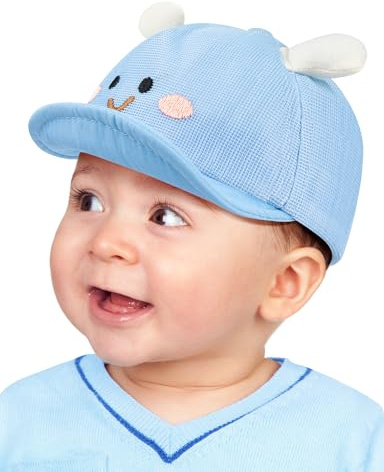 Kiiwah Cappellino con Visiera Neonato, Cappellini da Sole Unisex Bambini Rete Cappello Baseball Bambino Cartone Animato Berretto Misura Regolabile Cappelli Estivi per Ragazzi Ragazze