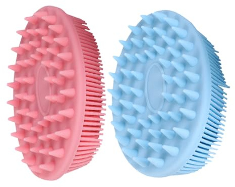 BELLIFFY Spazzole Shampoo in Silicone Doppia Faccia per Massaggio e Pulizia Delicata del Capelluto Morbide e Sicure per Bagno e Doccia