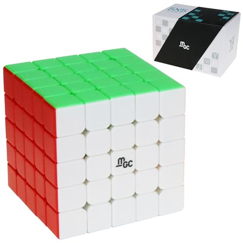 CuberShop YJ MGC 5x5 Magnetic Speed Cube, Stickerless 62mm 5x5x5 Flagship Cubing Puzzle, MG C 5 by 5 Smooth & Stable Magnetic 5 Layer Cube for Professional Cubers, YoungJoe MGC5 Cube