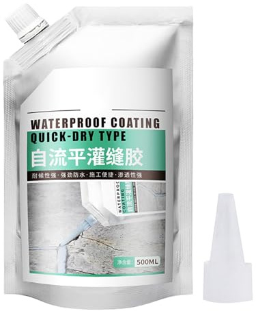 Sprickfyllare för betong – 500 ml sprickfyllmedel för uppfarter | cementrivning, betonglim, höghållfast multifunktionellt rivtätningslim, för ytterväggar, trä, stengolv, tak