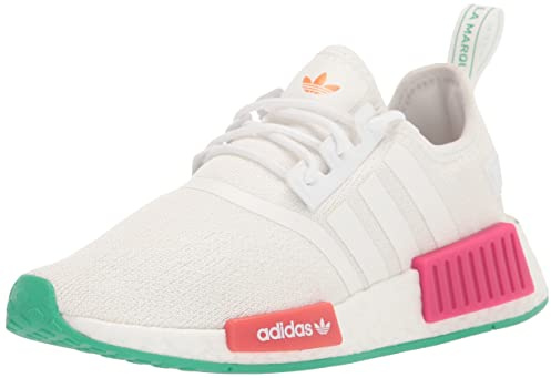 adidas Damen NMD_r1 Sneaker, Weiß/Grün/Echtes Magenta, 41 EU