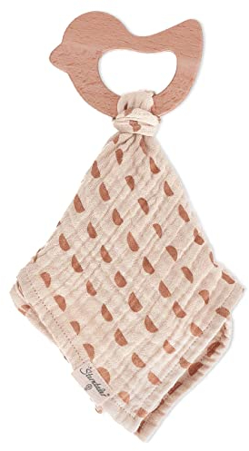 Sterntaler Baby Unisex Schmusetuch Mit Beißring Enna Und Otti - Für Mädchen, Waschbar, Bio - Beige