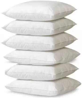45cm x 45cm Cushion Insert Inner Pads (6 Pack) (18'' x 18'') Cushion Insert Decorative Square Pillow Stuffer for Sofa Couch Cushions - Hollowfibre Square Cushion Stuffer (White)