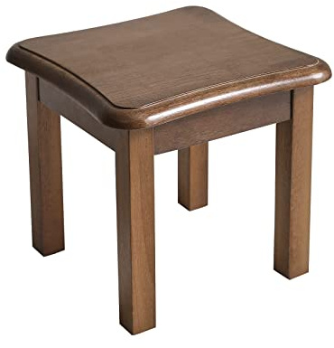 Aibiju Poggiapiedi in legno, piccolo poggiapiedi, panchina, sgabello, pouf, sgabello basso per fiori, sgabello in legno (Marrone)
