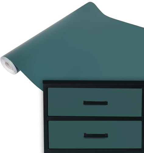 DecoMeister Klebefolie Möbel 67,5x100 cm | Selbstklebende Möbelfolie in matten und glänzenden Farben | Klebefolie für Möbel - einfache Anwendung und stilvolle Umgestaltung | Grün/Blau Matt