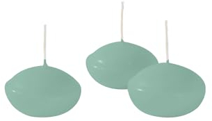 Candele galleggianti diametro 4,5 cm altezza 2,7 cm - 20 pezzi - Colore Grigio Verde- Cereria Di Giorgio