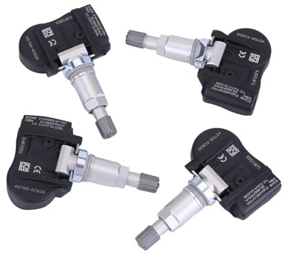 Lot de 4 capteurs de pression des pneus TPMS avant arrière 407004CB0B compatibles avec QX50 II NV200 Ni*s-s*an X-Trail Re-*n-ault Meg*ane 4 1.3 1.6 TCe 140 RDKS Système de contrôle de la pression des